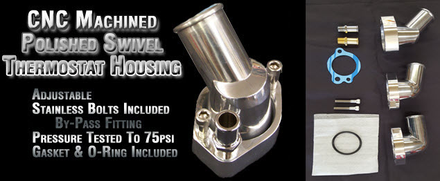 CNC Machined Polished Swivel Thermostat Housing